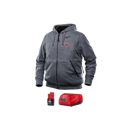 Milwaukee Tool M12 Heated Hoodie Kit, Size 3XL (Gray) 302G-213X